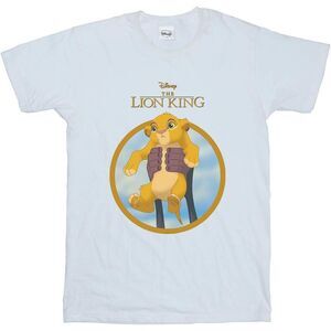 The Lion King Mens Show Simba Cotton T-Shirt / White